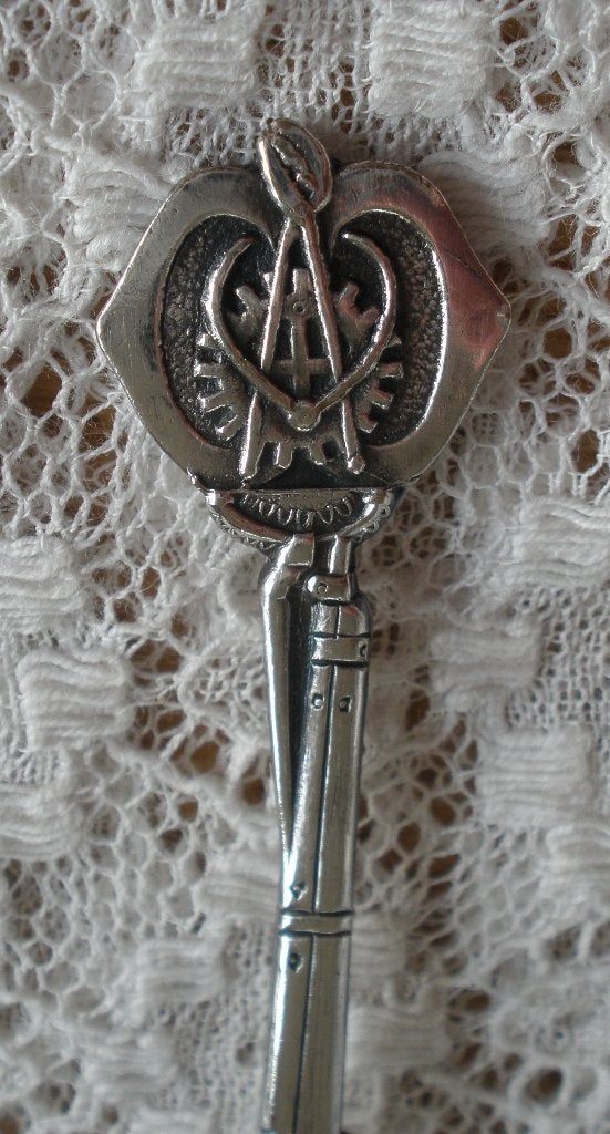 Oud verzilverd lepeltje Militair - Technische dienst (O-BLD), Ophalen of Verzenden, Landmacht, Nederland, Overige typen