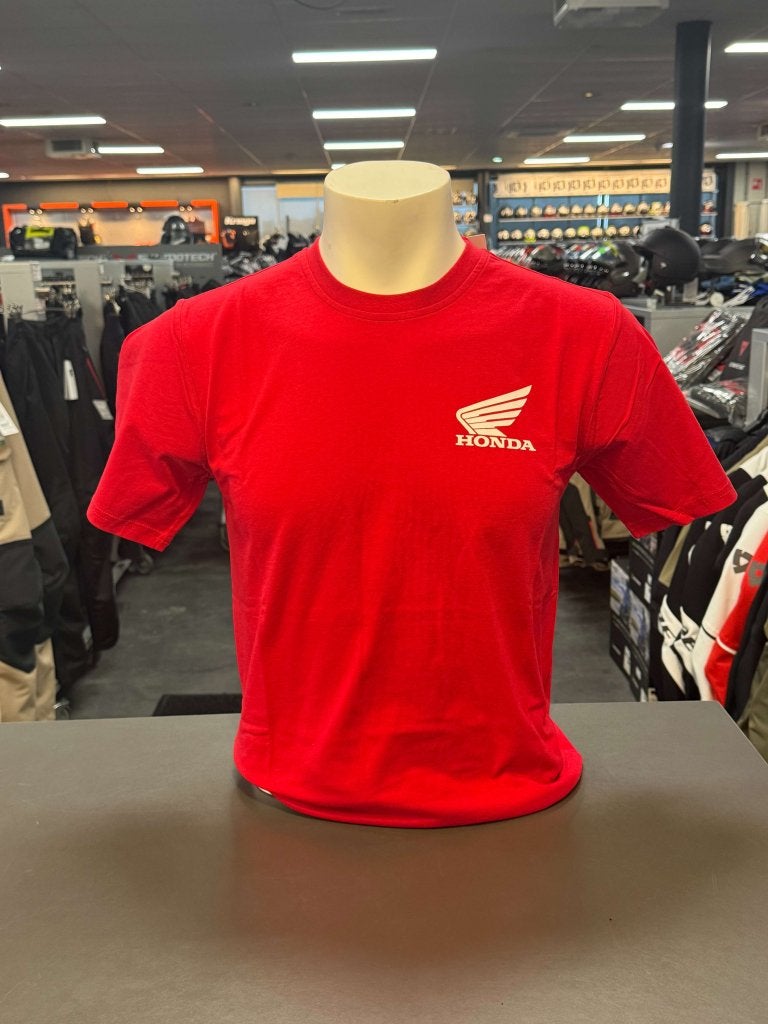 HONDA TEE-SHIRT CORE ROOD EN NAVY, Nieuw met kaartje, Honda, Overige typen, Honda Nederland Branch Office Honda Motor Europe Limited