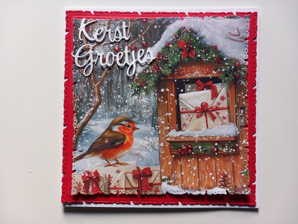 Set 2518 dubbele kaart met opleg, Hobby en Vrije tijd, Ophalen of Verzenden, Nieuw, Kerst, Blanco kaart of Basiskaart