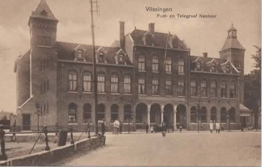 Vlissingen Post- en Telegraaf Kantoor, Verzenden, Voor 1920, Gelopen, Zeeland