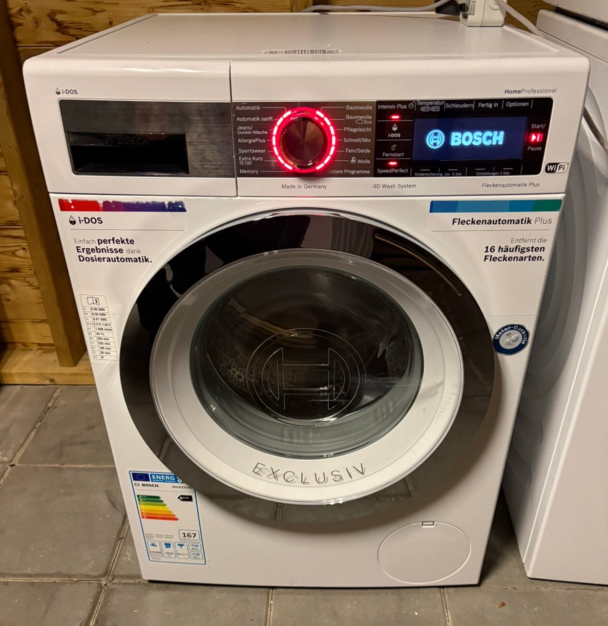 10 KG BOSCH RVS serie 8 wasmachine 4D wash IDOS + WIFI, 8 tot 10 kg, Ophalen of Verzenden, 85 tot 90 cm, 1600 toeren of meer