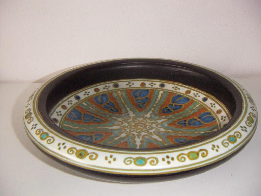 Zuid Holland Gouda plateel keramiek drijfschaal jr.1923., Antiek en Kunst, Antiek | Vazen, Ophalen of Verzenden