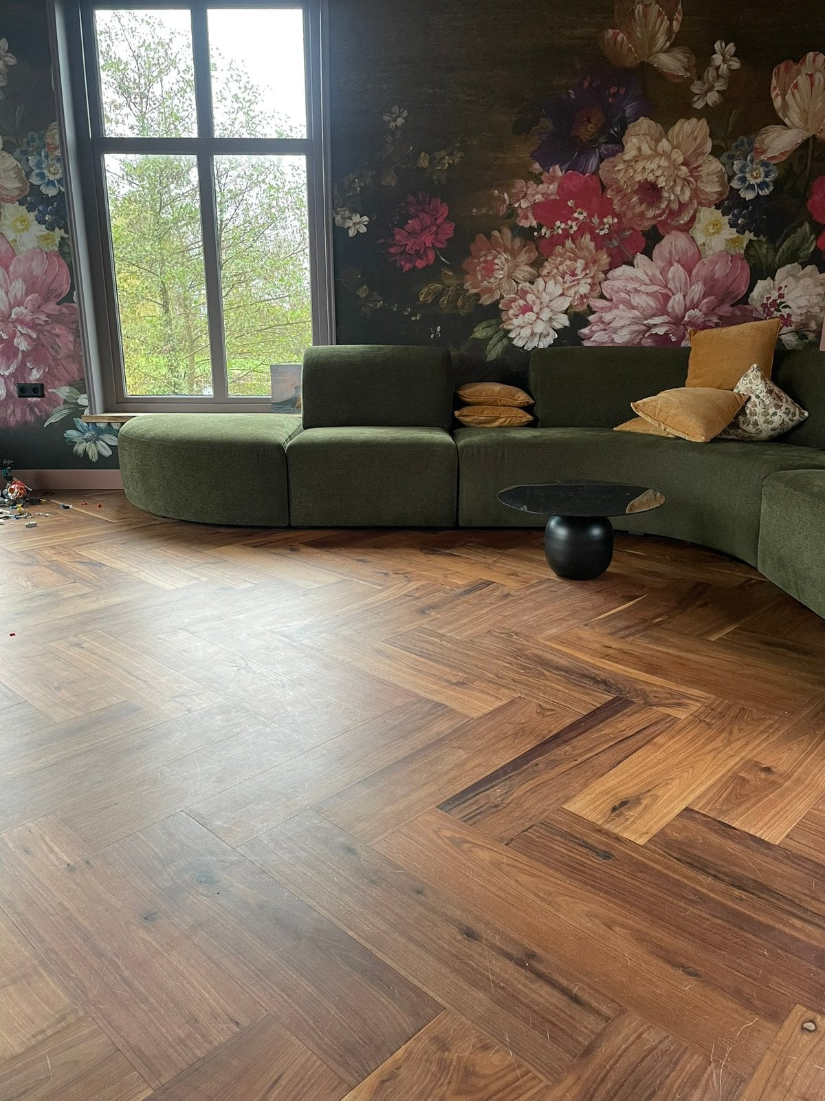 Notenhouten vloer lamelparket 30m2, Bruin, Klassiek, Nieuw, 25 tot 50 m²