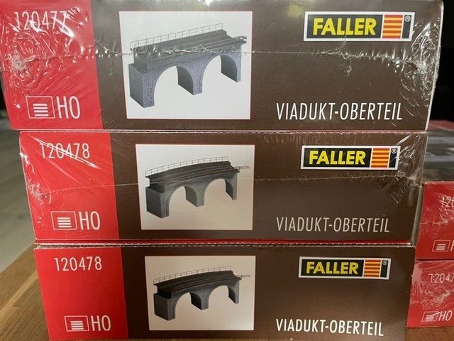 Faller boogbrug – H0 modelspoor – ongeopende bouwdozen, Overige merken, Gelijkstroom of Wisselstroom, Brug, Tunnel of Gebouw, Nieuw
