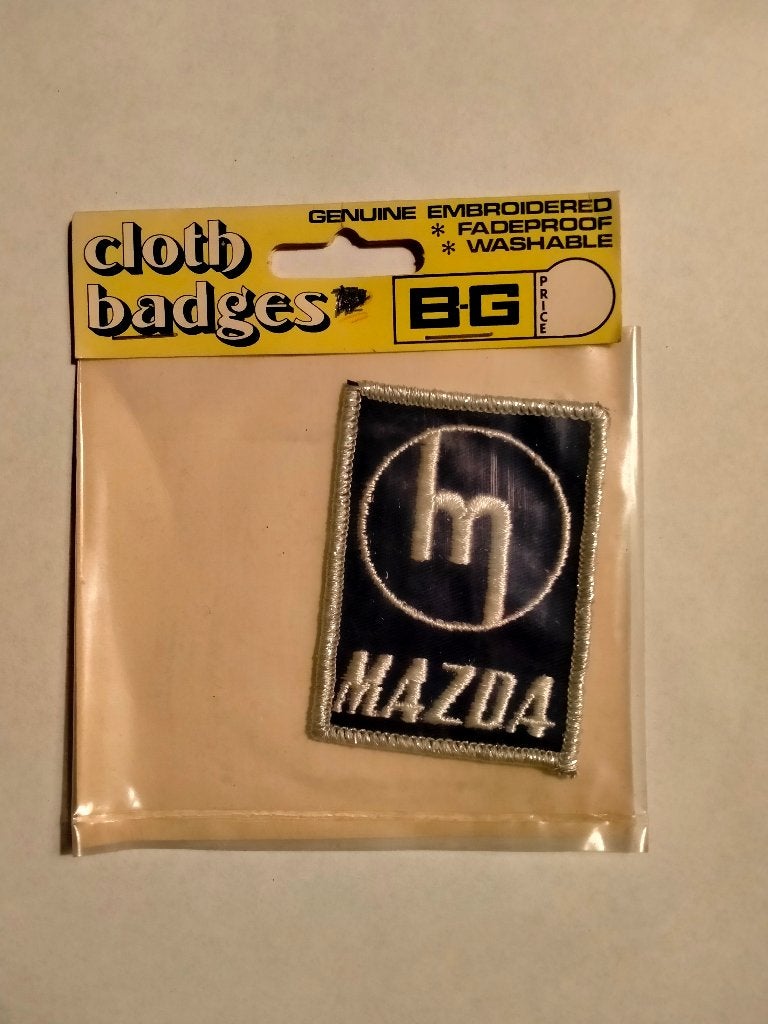 Mazda auto automerk vintage kleding patch embleem RARE 2, Verzamelen, Ophalen of Verzenden, Nieuw, Auto's
