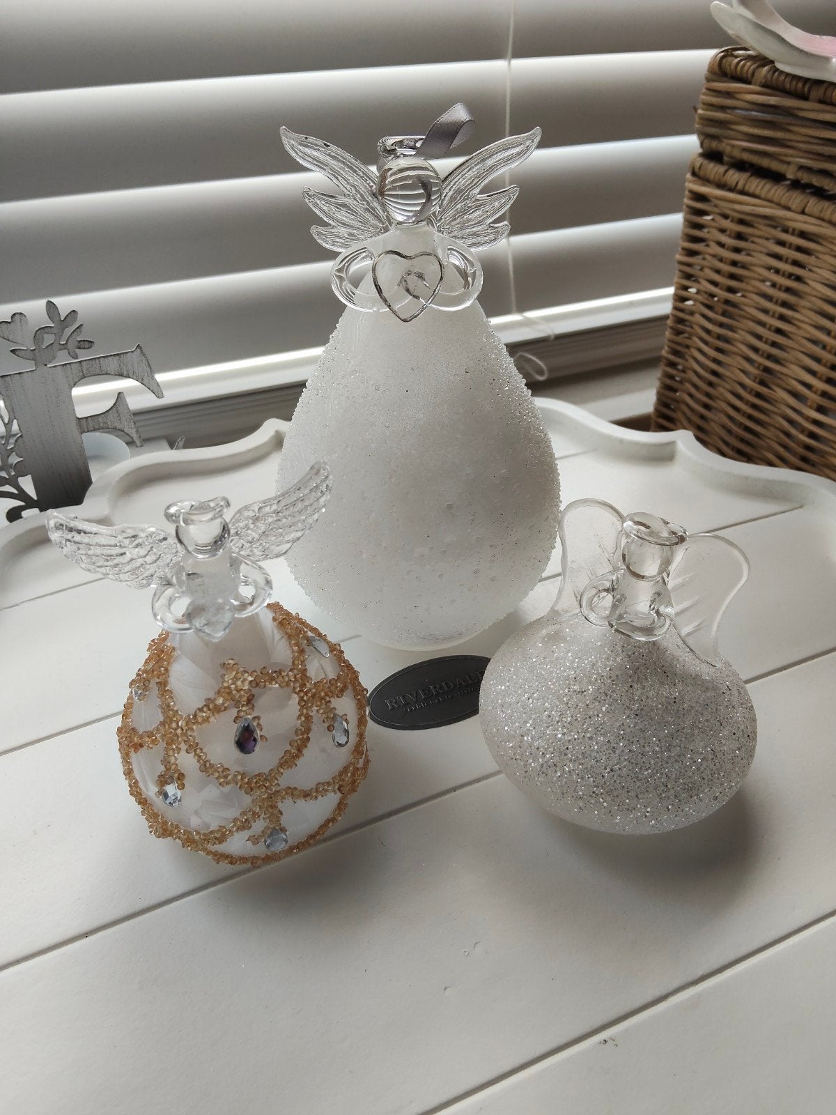 setje engeltjes, Glas, Ophalen of Verzenden, Zo goed als nieuw, Met verlichting