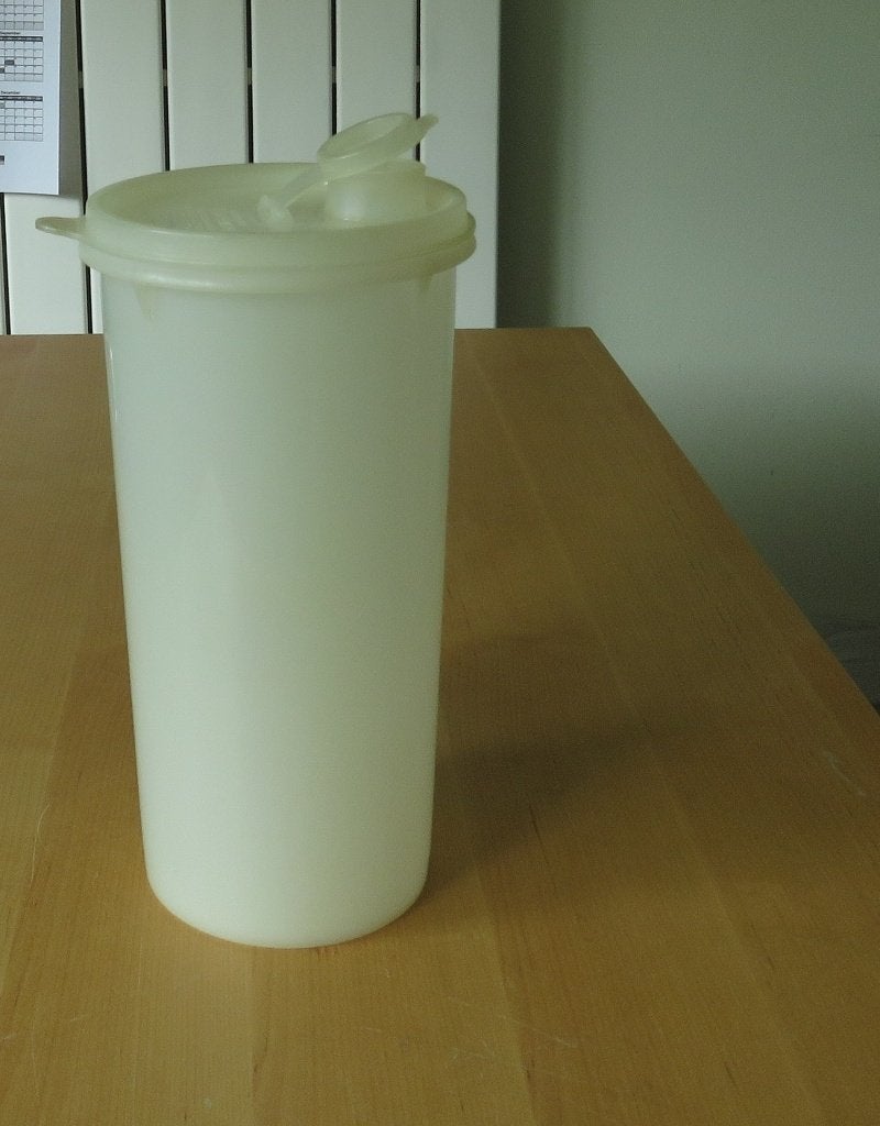 Tupperware Voorraadbus met Deksel Retro/Vintage, Huis en Inrichting, Ophalen, Gebruikt, Wit, Beker of Kan