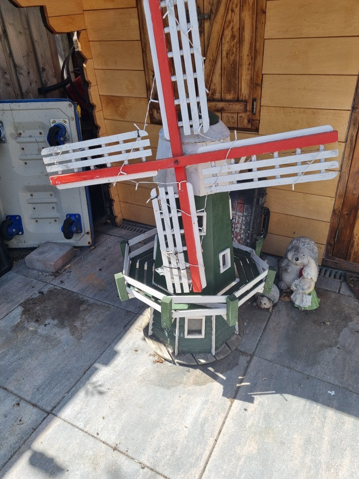 Decoratieve tuinmolen met verlichting, Tuin en Terras, Windwijzers en Windmolens, Ophalen of Verzenden, Gebruikt
