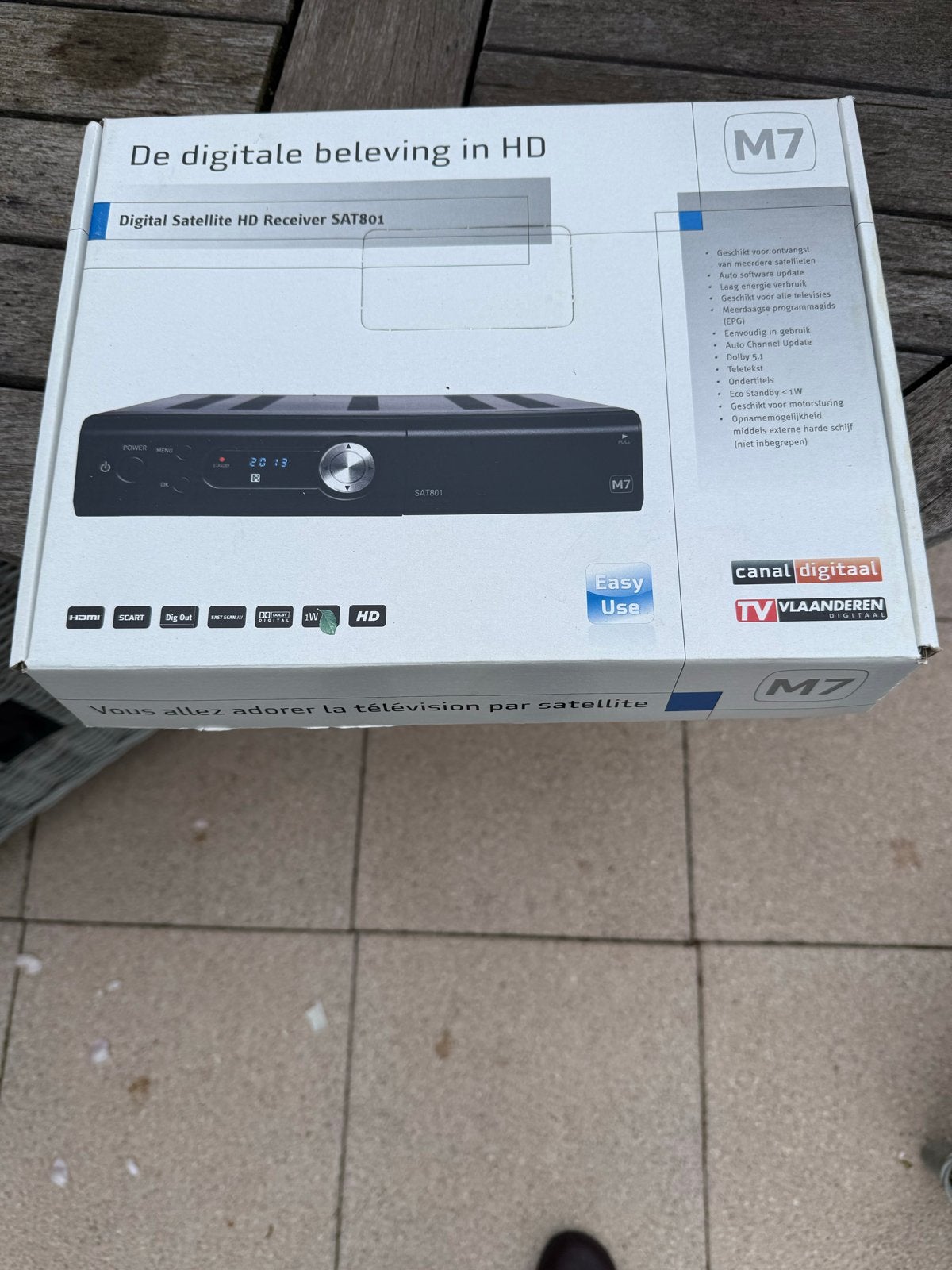 M7 Digital Satellite HD Receiver SAT801 & Satellite Finder, Ophalen, Gebruikt