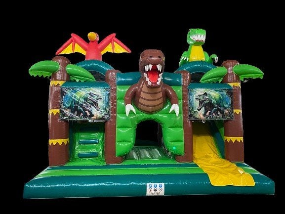 te koop mooi nieuw springkussen multiplay dino 5 x 4,5 m, Ophalen of Verzenden