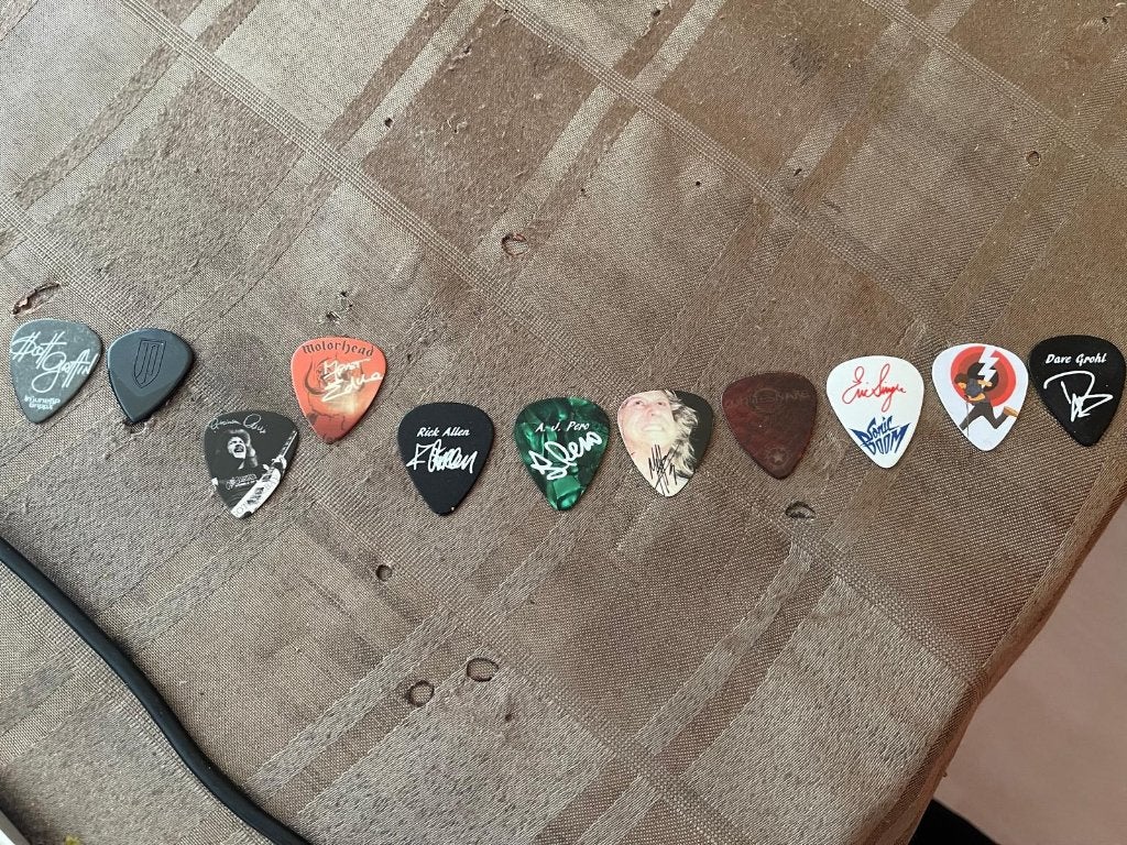 11 Hardrock/Metal plectrums front&Back, Verzenden, Zo goed als nieuw