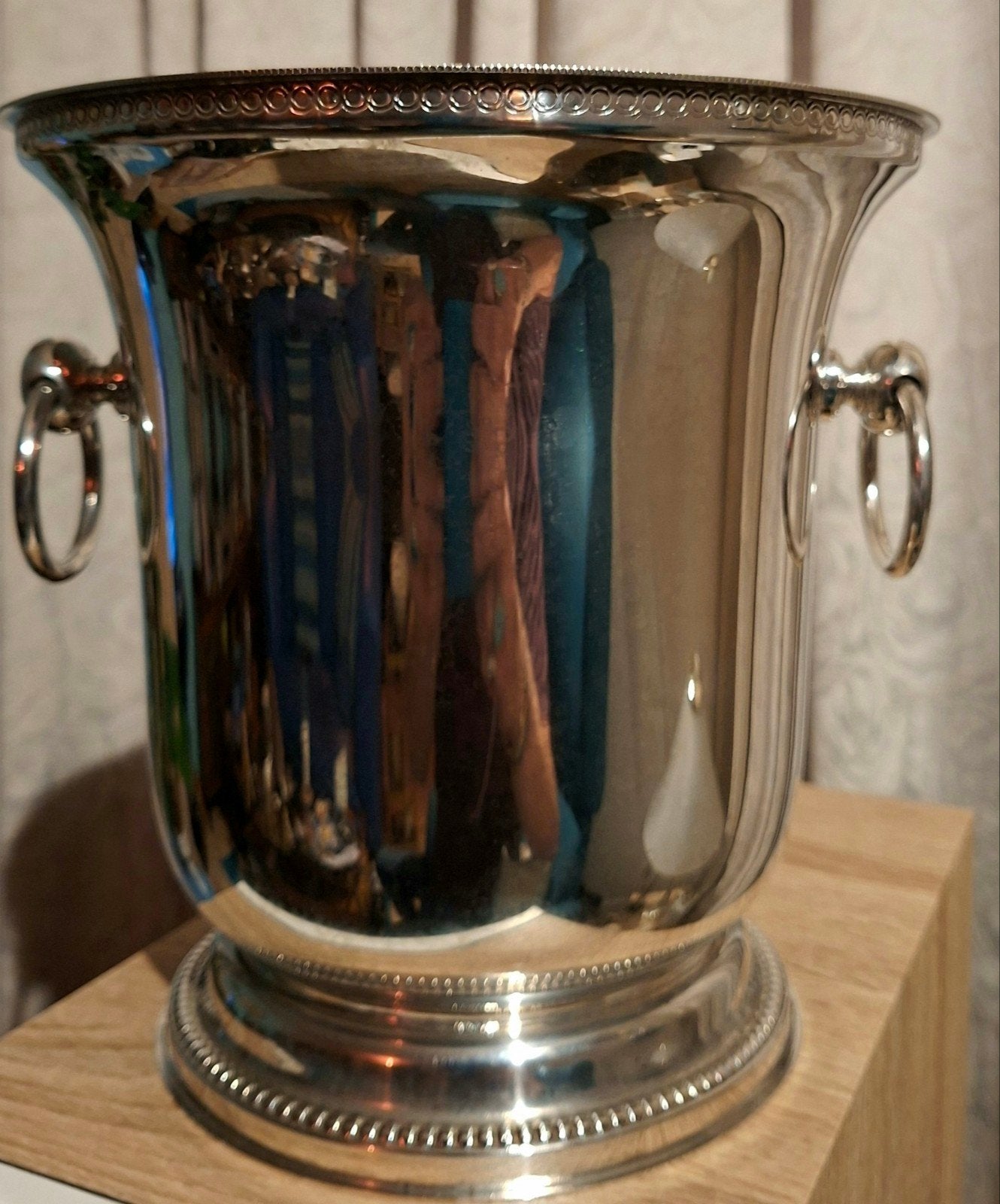 Verzilverde Franse Champagnekoeler, Saint Hilaire / Ercuis, Ophalen of Verzenden