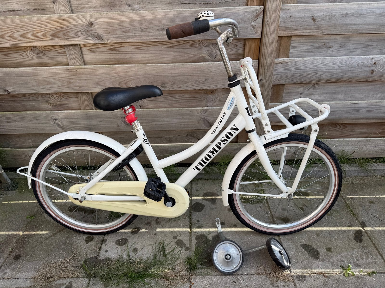 20 inch kinderfiets met nieuw zadel en verlichting, Ophalen, Gebruikt, 20 inch of meer, Zijwieltjes