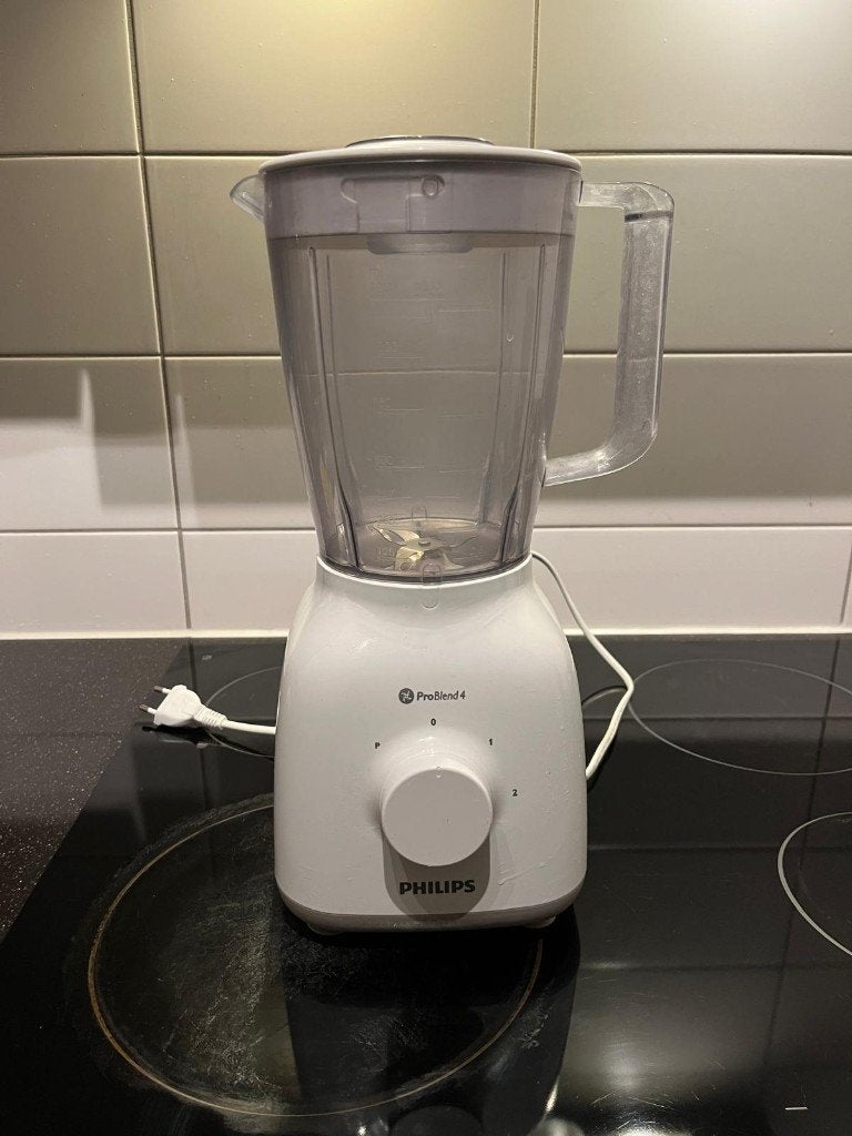 Philips ProBlend 4 Blender (400W / 1,5L) – Wit, Ophalen of Verzenden, Zo goed als nieuw, Blender
