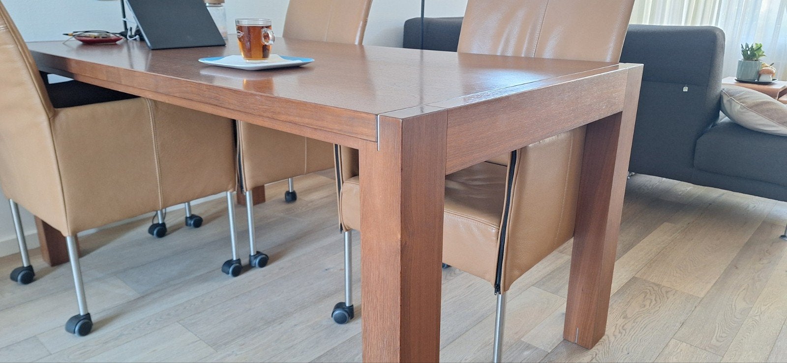 Eettafel 170x90 cm - Past bij dressoir, Gebruikt, 150 tot 200 cm, Rechthoekig, Overige houtsoorten
