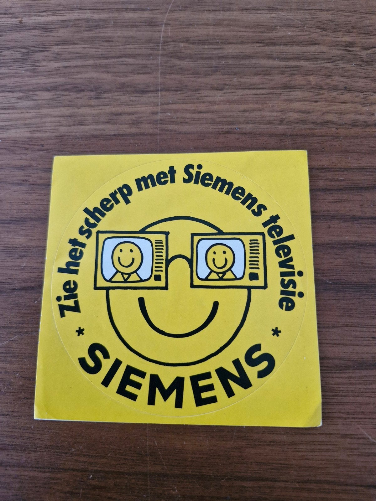 8705 Vintage Siemens Televisie Sticker - Zie het scherp, Ophalen of Verzenden