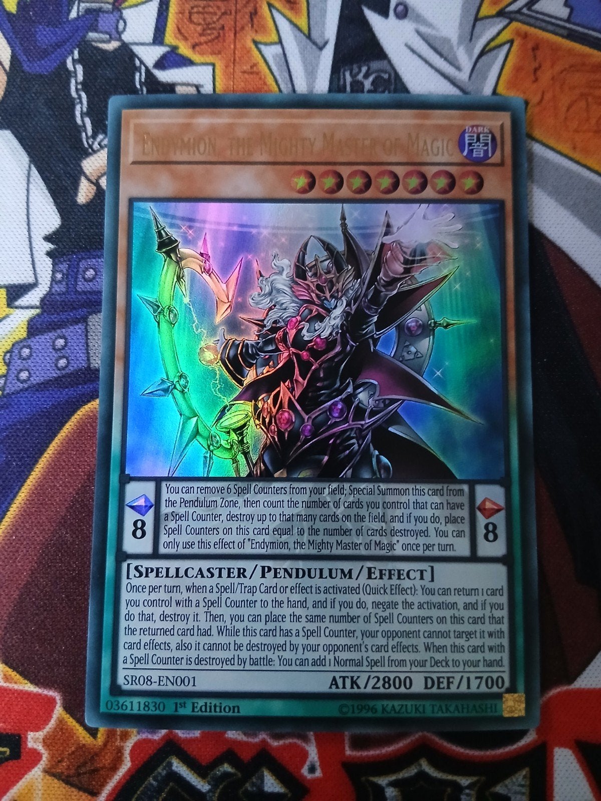 Endymion, the Mighty Master of Magic - Ultra Rare SD08 YGO, Ophalen, Zo goed als nieuw, Foil