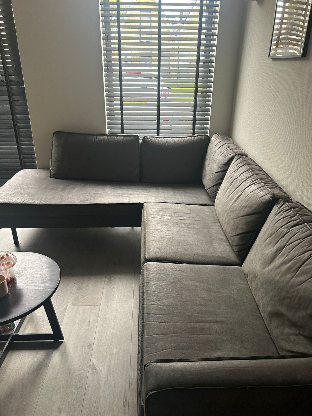 BePureHome Hoekbank Links afm. 85x266x213cm Zwart, Ophalen, Zo goed als nieuw, Overige materialen, Industrieel