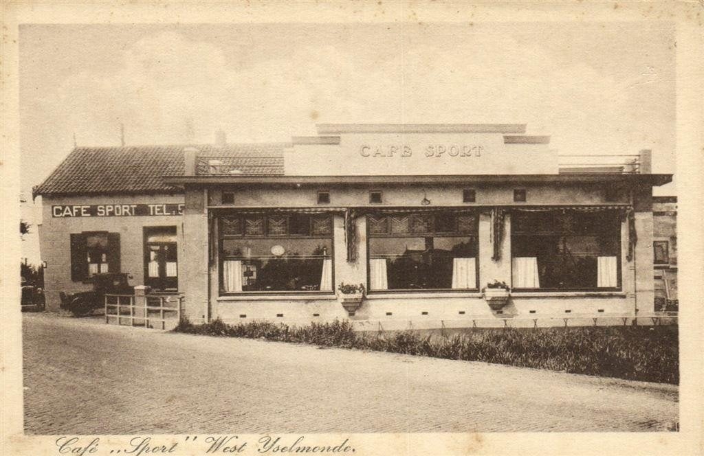 Cafe Sport West IJselmonde. - ongelopen, Ophalen of Verzenden, 1920 tot 1940, Ongelopen, Zuid-Holland