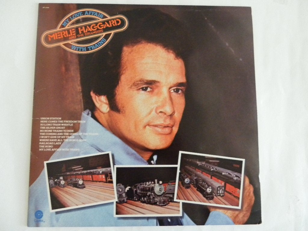 LP Merle Hggard - My Love Affair With Trains, Gebruikt, Originele persing, Ophalen of Verzenden, 1970 - 1979