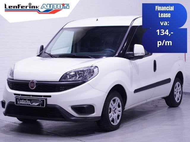 Fiat Doblo 1.3 MJet 95 pk L1 Navi, Airco, Cruise Control Laa, Auto's, Voorwielaandrijving, Stof, Gebruikt, Wit