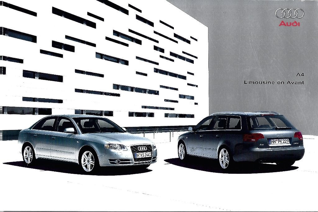 Brochure Audi A4 Limousine en Avant April 2004, Ophalen of Verzenden, Gelezen, Audi