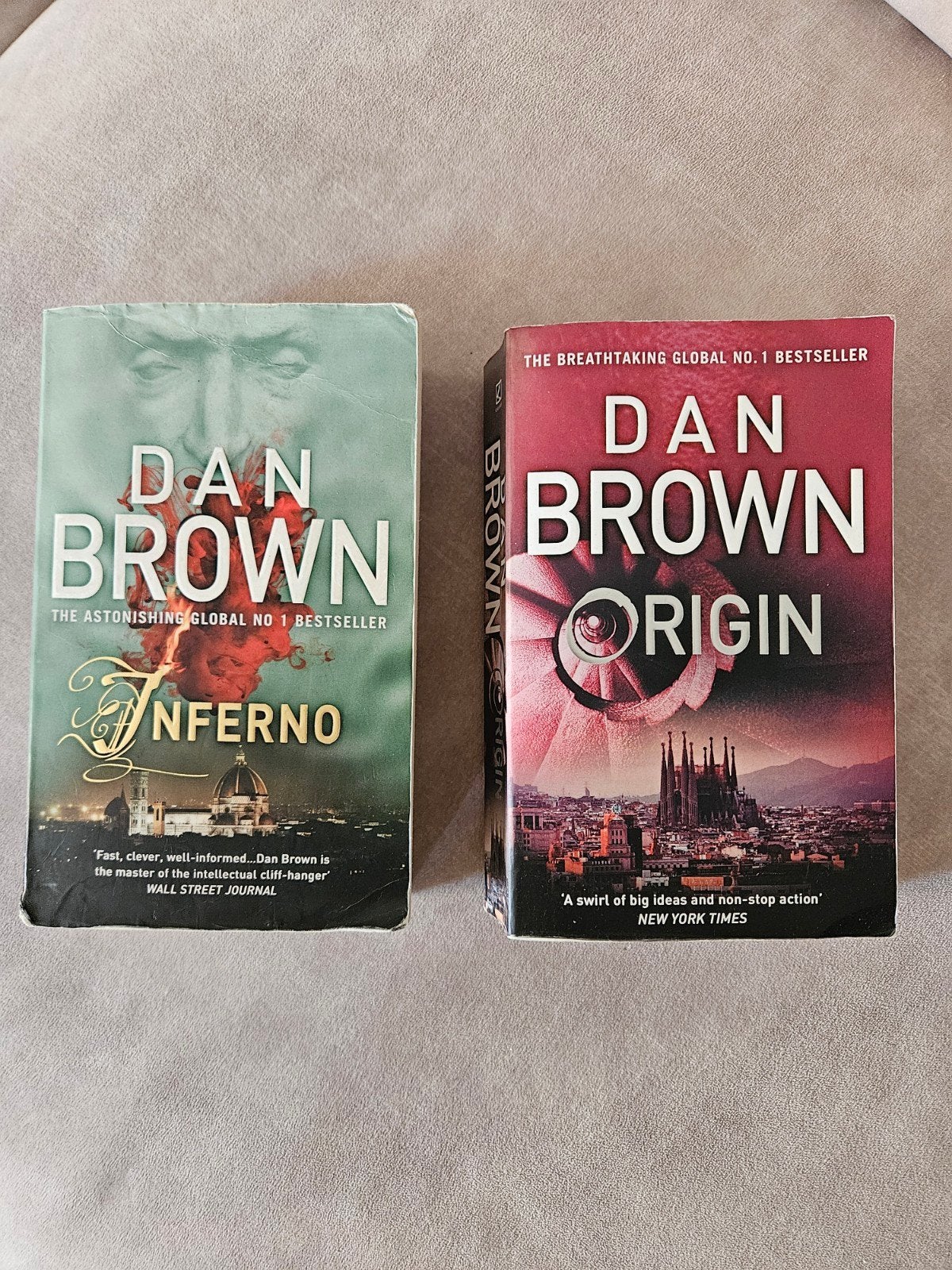 Inferno & Origin - Dan Brown (Engels), Boeken, Ophalen of Verzenden, Gelezen, Dan Brown