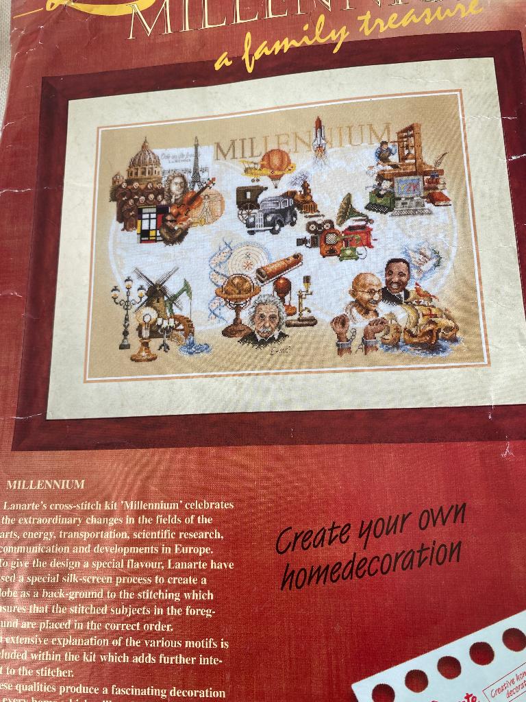 BORDUURPAKKET LANARTE MILLENNIUM COLLECTORS ITEM, Verzenden, Zo goed als nieuw, Handborduren, Borduurpakket