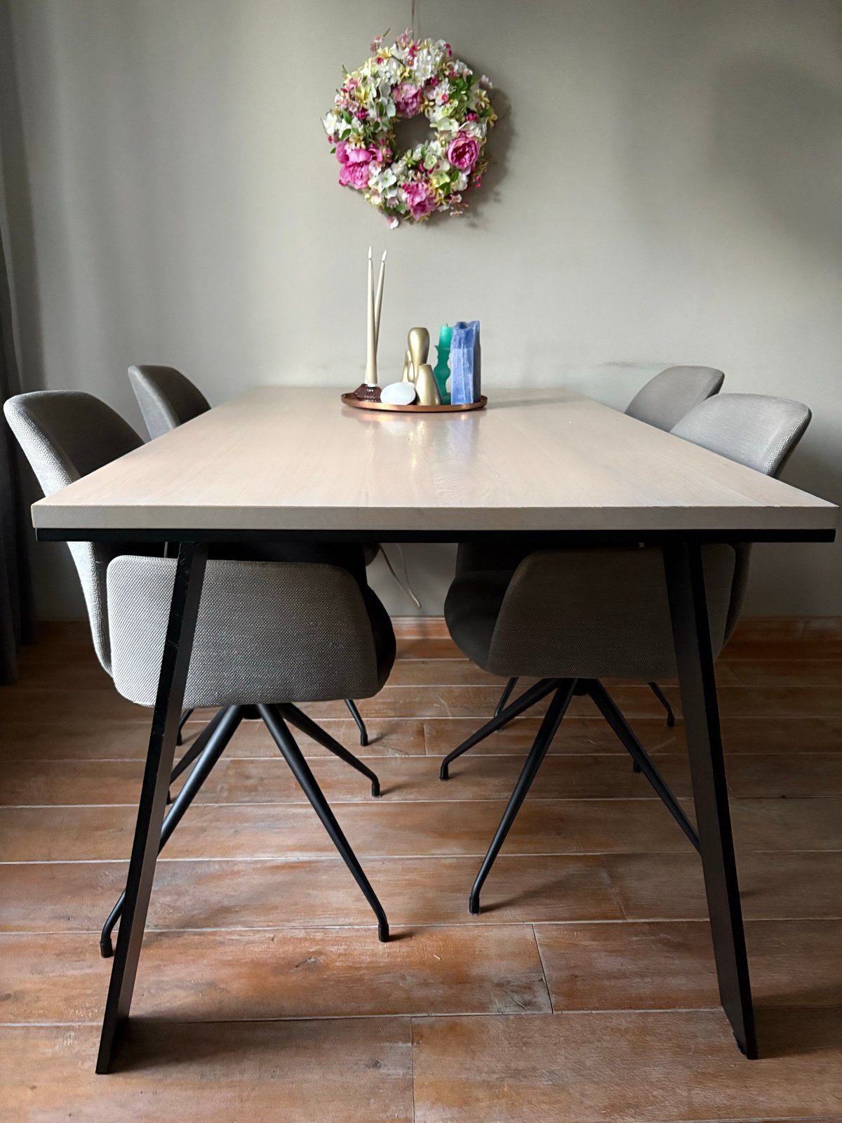Moderne eettafel merk Enzo Luca 90x160, Ophalen, Gebruikt, 50 tot 100 cm, 150 tot 200 cm