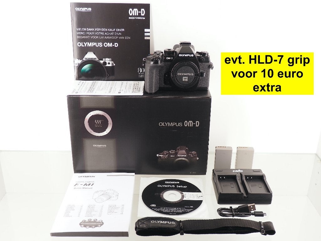 zgan OM-system / Olympus OM-D E-M1 met slechts 9806 clicks, Lensdop, 16 megapixels, Ophalen of Verzenden, Zo goed als nieuw
