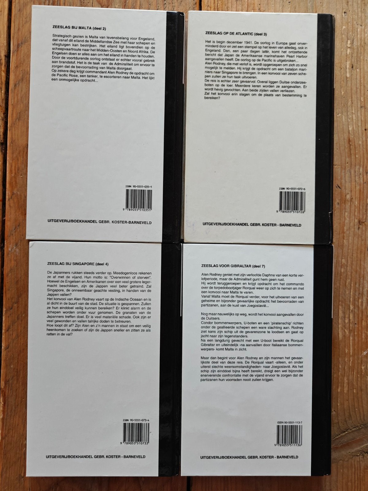 4 Boeken van de serie: Zeeslag., Ophalen of Verzenden, Zo goed als nieuw