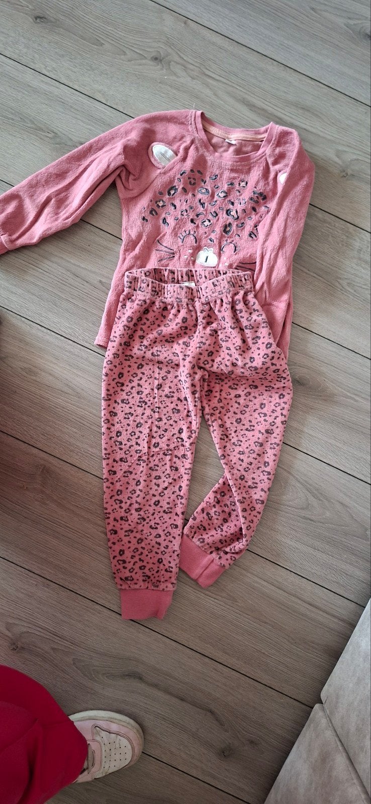 ZGN Pyjama Roze Panterprint Maat 110/116, Nacht- of Onderkleding, Meisje, Ophalen of Verzenden, Zo goed als nieuw