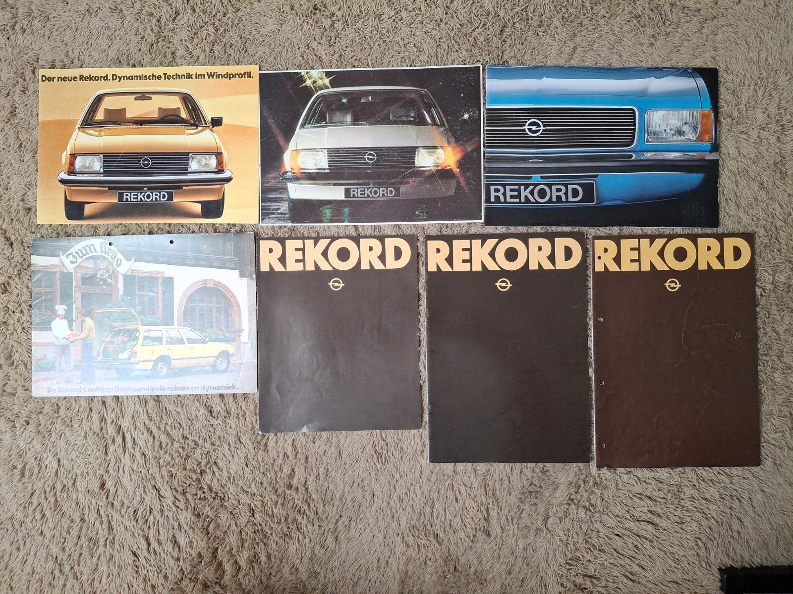 lot autofolders Opel Rekord E1, Verzenden, Zo goed als nieuw, Opel