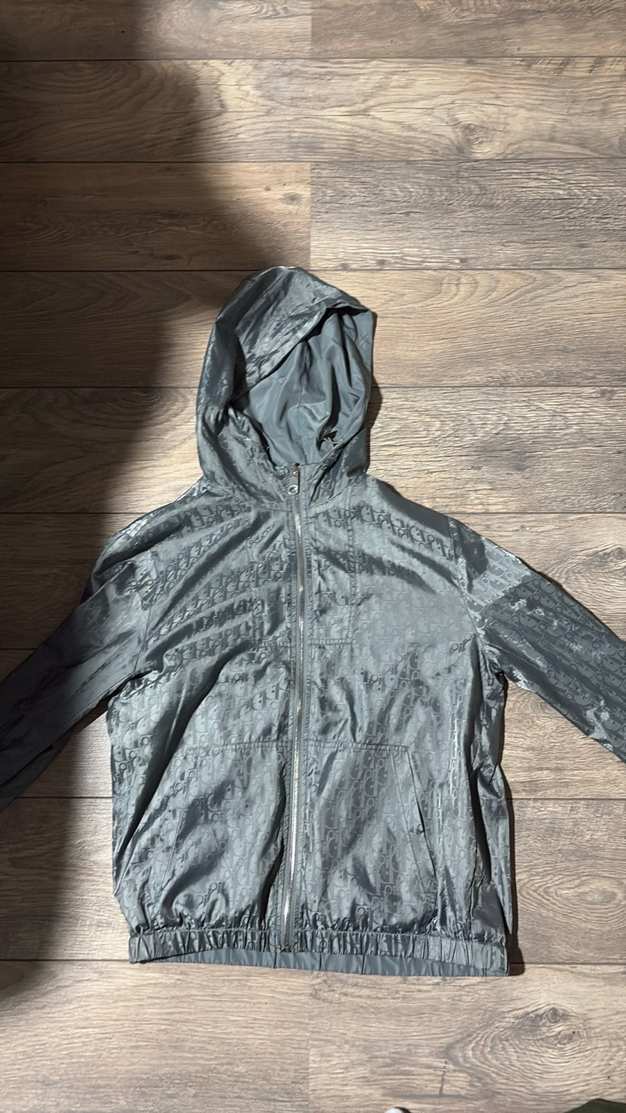 Dior Monogram Windjack - Grijs - Maat M, Ophalen of Verzenden, Zo goed als nieuw, Maat 48/50 (M), Grijs