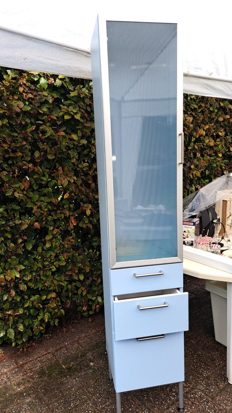 Ikea Åsnen kast met lades en glazen deur, Ophalen, Gebruikt