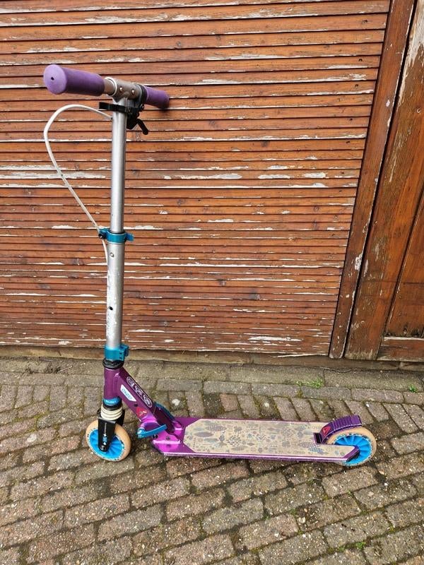 Oxelo Step MID5 grijs-paars (6-9jaar), Ophalen of Verzenden, Gebruikt, Gewone step, Oxelo (Decathlon)
