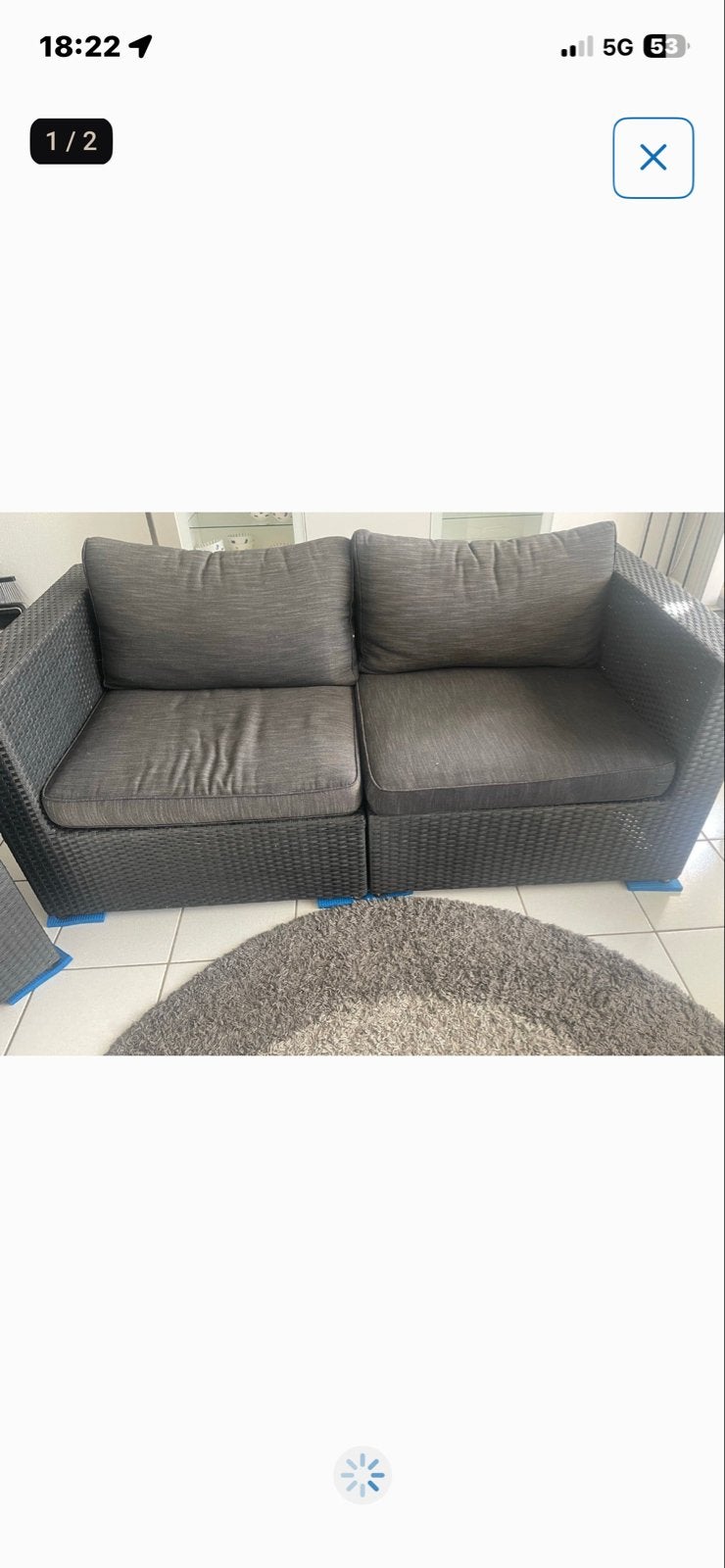 Lounge tuinbank en fauteuil, Ophalen, Gebruikt