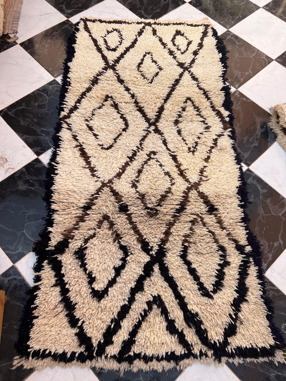 Vintage Berber vloerkleed, Gebruikt, 150 tot 200 cm, Berber, Vintage, Bohemien, 50 tot 100 cm
