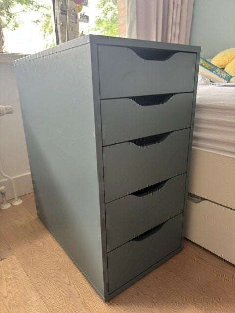 Alex ladeblok smal - Groen, Ophalen, Minder dan 50 cm, 5 laden of meer, Zo goed als nieuw