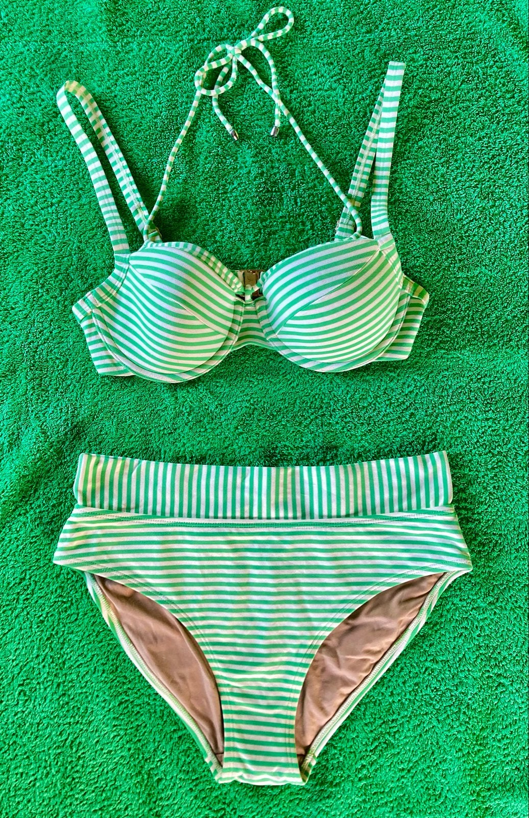 Marlies Dekkers gestreepte bikini 70C mt. S, Ophalen of Verzenden, Zo goed als nieuw, Groen, Bikini
