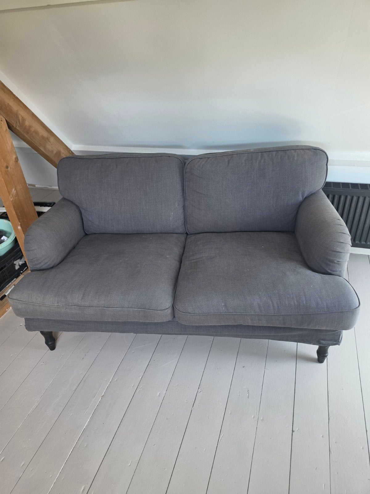 IKEA STOCKSUND bankje in de kleur grijs, Ophalen, Gebruikt, 150 tot 200 cm, Tweepersoons