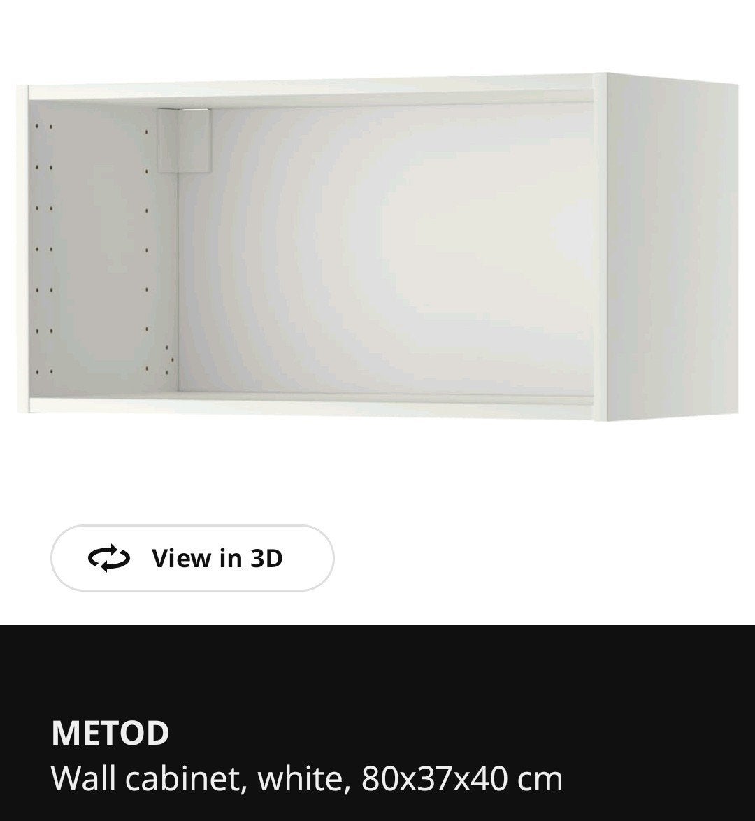 Ikea Metod bovenkast 80 breed 40 hoog 37 diep, Ophalen