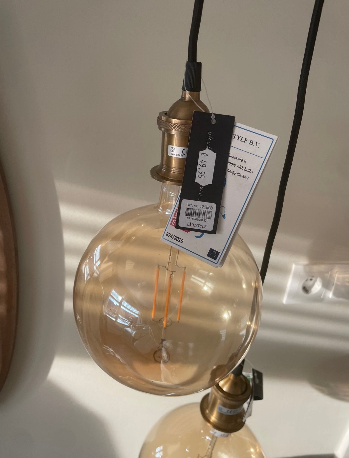 Prachtige hanglampen van glas, Huis en Inrichting, Lampen | Losse lampen, Ophalen of Verzenden, Zo goed als nieuw, E27 (groot)