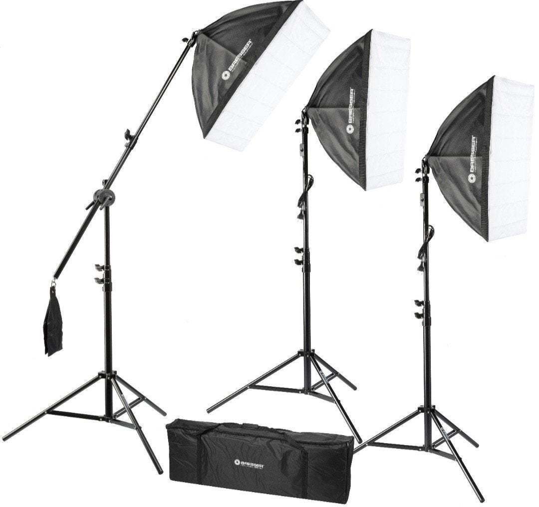 Complete Bresser Fotostudioset: Licht & Achtergronden, Ophalen, Complete fotostudio, Bresser, Zo goed als nieuw