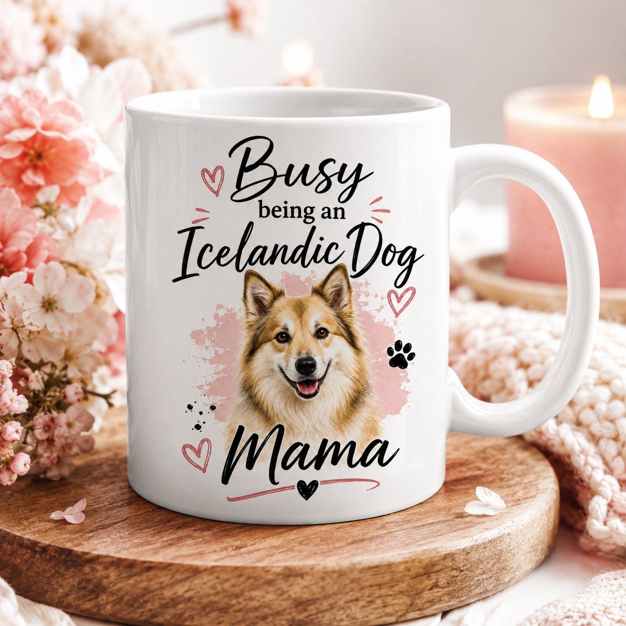 Busy being an Icelandic Dog Mama - Ijslandse hond mok, Verzenden, Nieuw
