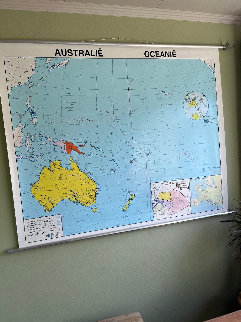 Schoolplaat Australie Oceanie, Antiek en Kunst, Ophalen, Natuur en Biologie