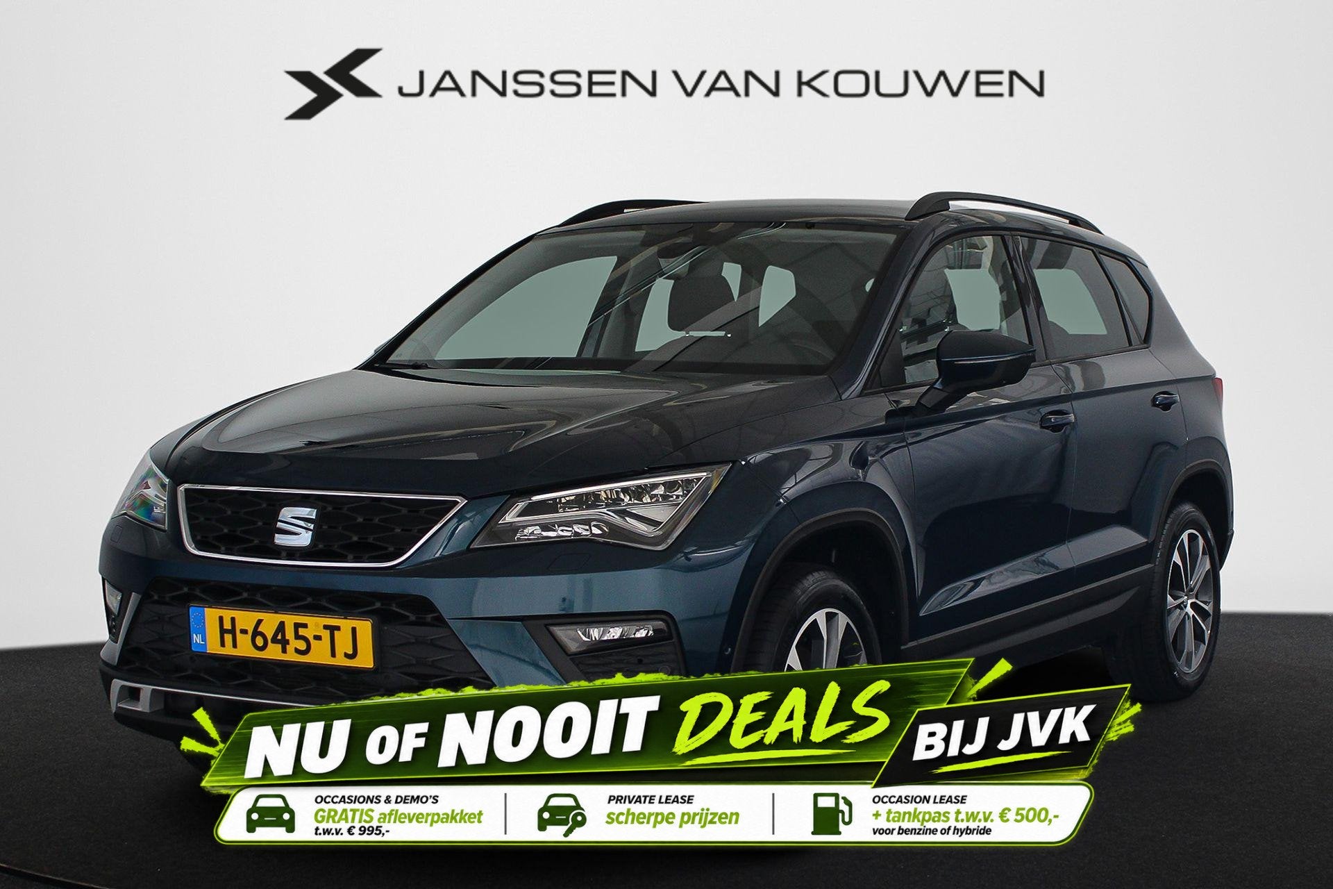 SEAT Ateca 1.5 TSI Style Business Intense Automaat Trekhaak, Auto's, 150 pk, Blauw, Ateca, Origineel Nederlands