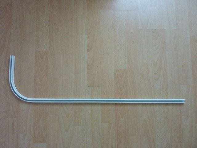 rail met bochtstuk gordijnen vitrage, Ophalen, Nieuw, 50 tot 100 cm, Minder dan 100 cm
