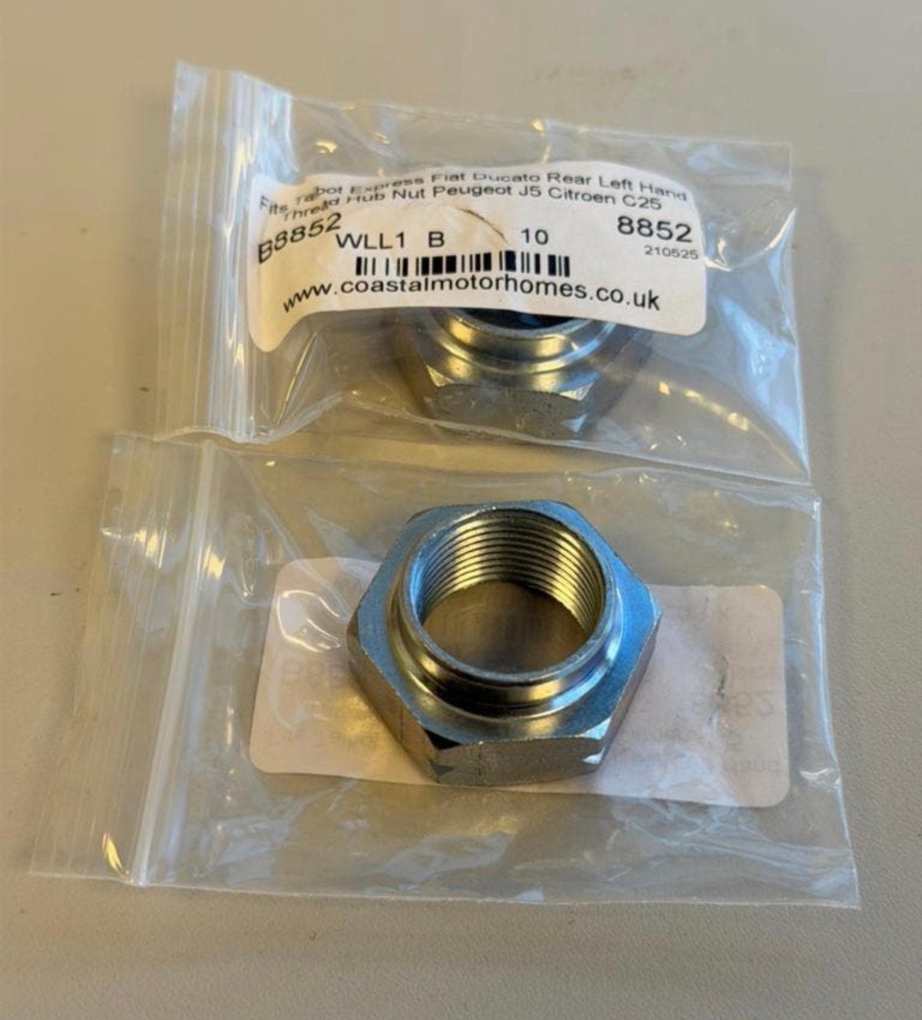 2x Achternaafmoer Fiat Ducato Talbot Express Links-draad, Ophalen of Verzenden, M, M, M