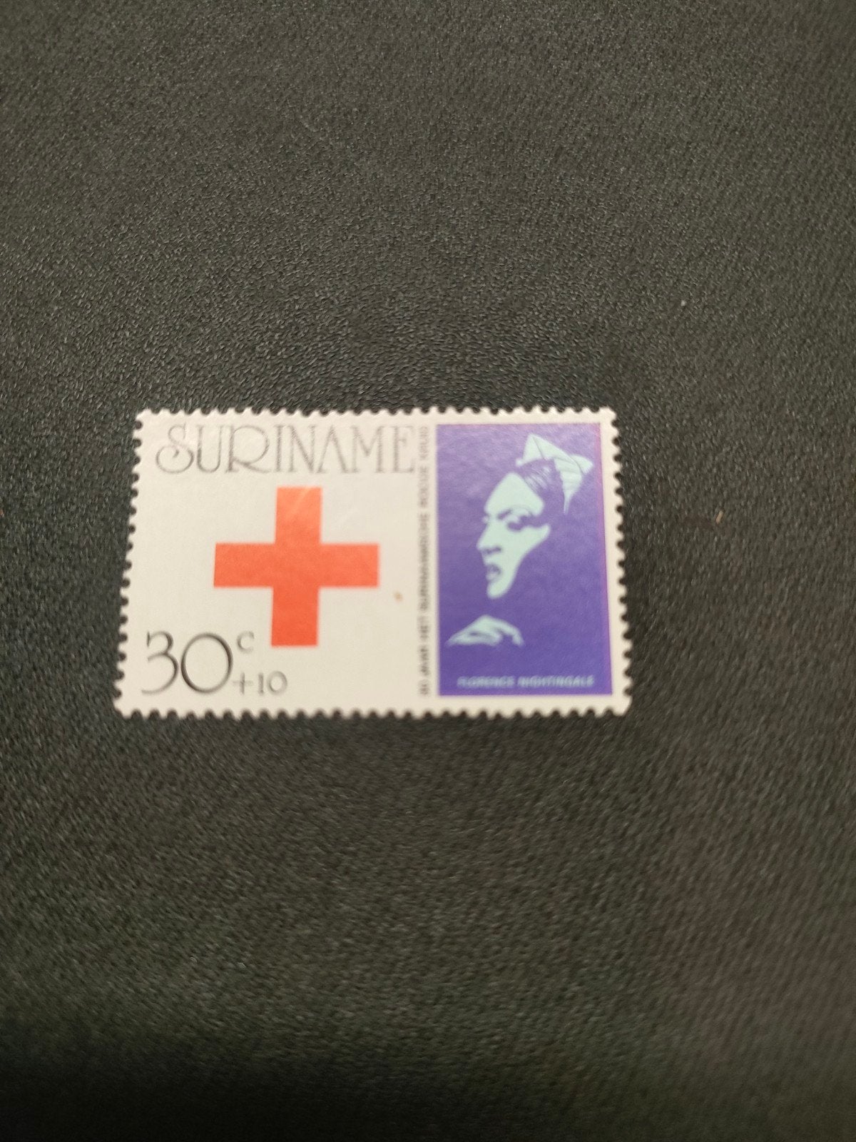 Suriname postzegel Florence Nightingale 30c+10, Ophalen of Verzenden, Postfris